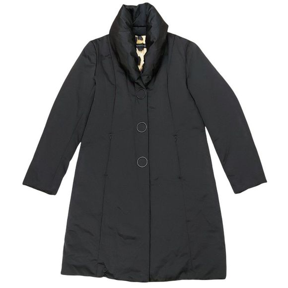 Dana Buchman Womens Softshell Long Jacket Small Black Snap Lined Long Sleeve - Picture 3 of 12